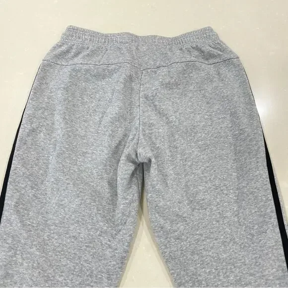 Adidas Essentials 3-Stripes Joggers Sweatpants Gray Black Medium - Picture 4 of 6